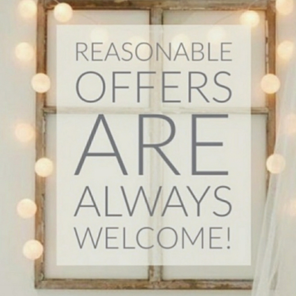 Don't be shy offers are welcome